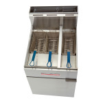 American Range AF-50/25 Gas Deep Fryers, Twin Tank (50+25)lb(s) Oil Capacity, (5)Burners, (3)Basket(s), Floor Model, Natural Gas, 200k Total BTU/Hr, ETL Listed