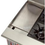 American Range AR-24G-8B Restaurant Ranges, 72(w) inch, (8)Open Burner(s), (24)inch(s) Griddle, (2)Standard Oven(s), Natural Gas, 366k Total BTU/Hr, ETL Listed