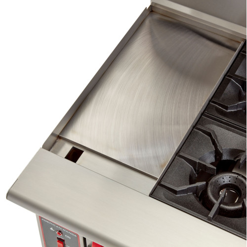 American Range AR-12G-4B Restaurant Ranges, 36(w) inch, (4)Open Burner(s), (12)inch(s) Griddle, (1)Standard Oven(s), Natural Gas, 183k Total BTU/Hr, ETL Listed