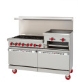 American Range AR-4B-36RG Restaurant Ranges, 60(w) inch, (4)Open Burner(s), (36)inch(s) Raised Griddle, (2)Standard Oven(s), Natural Gas, 258k Total BTU/Hr, ETL Listed