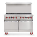 American Range AR-8 Restaurant Ranges, 48(w) inch, (8)Open Burner(s), (2)Space Saving Oven(s), Natural Gas, 310k Total BTU/Hr, ETL Listed
