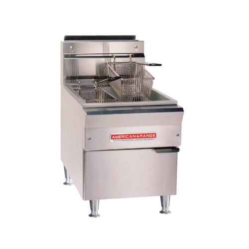 American Range AR-GCF-15 Countertop Deep Fryers, (15)lb(s) Oil Capacity, (2)Basket(s), Natural Gas, 30k Total BTU/Hr, ETL Listed 