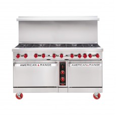American Range ARGF-10-126L Restaurant Ranges, 60(w) inch, Green Flame, (10)Open Burner(s), (2)Standard Oven(s), Natural Gas, 312k Total BTU/Hr, ETL Listed