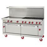 American Range ARGF-48G-4B Restaurant Ranges, 72(w) inch, Green Flame, (4)Open Burner(s), (48)inch(s) Griddle, (2)Standard Oven(s), Natural Gas, 250k Total BTU/Hr, ETL Listed