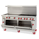 American Range ARGF-48G-4B Restaurant Ranges, 72(w) inch, Green Flame, (4)Open Burner(s), (48)inch(s) Griddle, (2)Standard Oven(s), Natural Gas, 250k Total BTU/Hr, ETL Listed