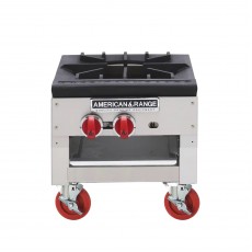 American Range SPSH-18 Single Stock Pot Stove, 18(w) inch (1)3-Ring Burner(s), Natural Gas, 18(h) inch, 90k Total BTU/Hr, ETL Listed