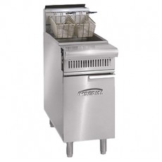 Imperial IHR-F75 Deep Fryers, 19.5(w) inch, (75)lb(s) Oil Capacity, (5)Tube Fired Burner(s), Heavy Duty, Floor Model, (2)Basket(s), 175k Total BTU/Hr, NSF Listed
