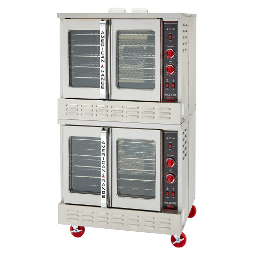 American Range MSD-2HE Majestic Convection Ovens, 40(w) inch, Double Deck, Double Glass Door, Full-Size, Standard Depth, (4)Burner(s), Natural Gas, 108k Total BTU/Hr, ETL Listed, Energy Star