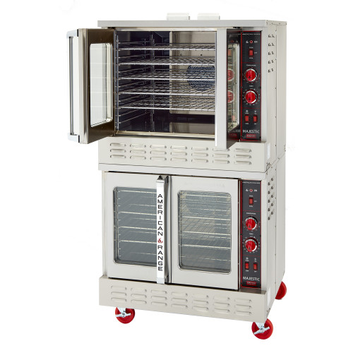 American Range MSD-2HE Majestic Convection Ovens, 40(w) inch, Double Deck, Double Glass Door, Full-Size, Standard Depth, (4)Burner(s), Natural Gas, 108k Total BTU/Hr, ETL Listed, Energy Star