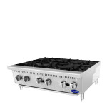 Atosa ACHP-6 36 inch wide (6)Burner(s) Countertop Hot Plate, 192k Total BTU/hr, Natural Gas, ETL Listed, 1 each