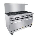 Atosa AGR-10B-NG 60(w) inch Gas Ranges, (10)Open Burner(s) w/ (2)Standard Oven Burner(s), Natural Gas, 374k Total BTU/hr, Casters, ETL Listed