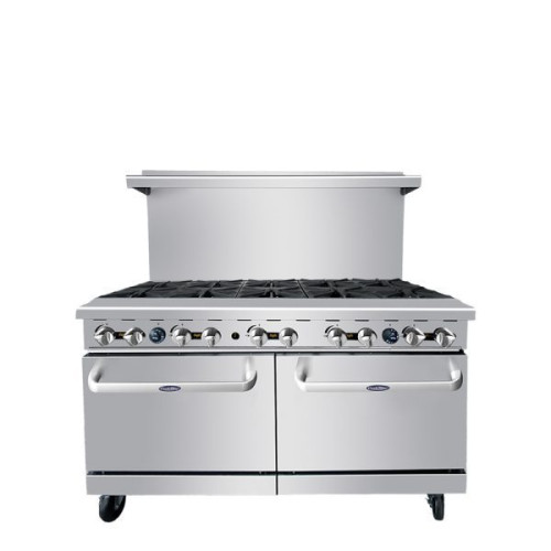 Atosa AGR-10B-NG 60(w) inch Gas Ranges, (10)Open Burner(s) w/ (2)Standard Oven Burner(s), Natural Gas, 374k Total BTU/hr, Casters, ETL Listed