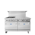 Atosa AGR-4B36GR-LP 60(w) inch Gas Range, (4)Open Burner(s) w/ 36 inch Right Griddle and (2)Standard Oven Burner(s),Liquid Propane, 257k Total BTU/hr, Casters, ETL Listed