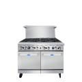 Atosa AGR-8B-NG 48(w) inch Gas Ranges, (8)Open Burner(s) w/ (2)Standard Oven(s), Natural Gas, 304k Total BTU/hr, Casters, ETL Listed
