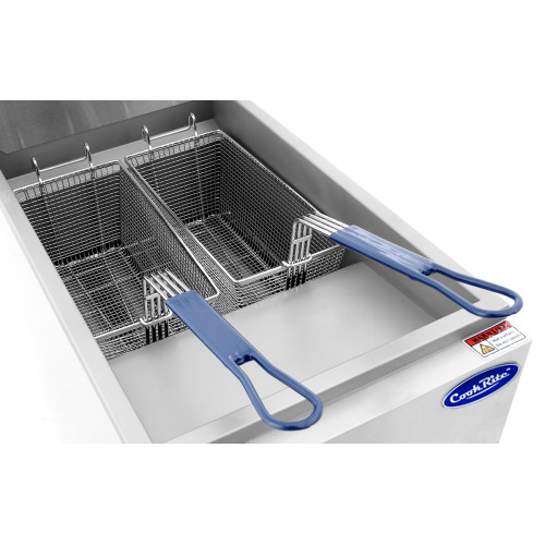 Atosa ATFS-35ES 35lb (3) Burner(s) Stainless Steel Deep Fryer, Natural Gas, 60k BTU, ETL Listed