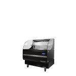 Atosa ATHOM-60 63(w) inch Horizontal Open Air Merchandiser, Black Exterior, Glass Side Panel, (2)Shelve(s), 10.27Cu.ft, 3/5hp, 115v/60/1-ph, ETL Listed