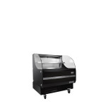 Atosa ATHOM-60 63(w) inch Horizontal Open Air Merchandiser, Black Exterior, Glass Side Panel, (2)Shelve(s), 10.27Cu.ft, 3/5hp, 115v/60/1-ph, ETL Listed