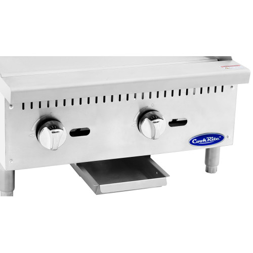 Atosa ATMG-24 24(w) inch (2)Burner(s) Griddle, Manual Control, 60k Total BTU/hr, Natural Gas, ETL Listed