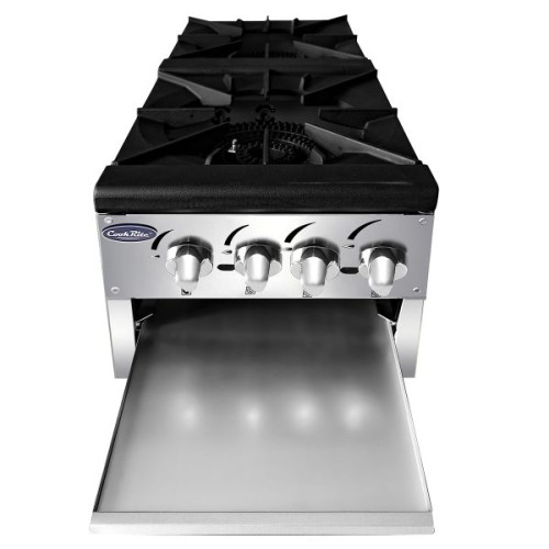 Atosa ATSP-18-2L Double Stock Pot Stove, (4)Burner(s), Low Height, Natural Gas, 1600k Total BTU/hr, ETL Listed