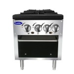 Atosa ATSP-18-2 Double Stock Pot Stove, (4)Burner(s), Standard Height, Natural Gas, 160k Total BTU/hr, ETL Listed