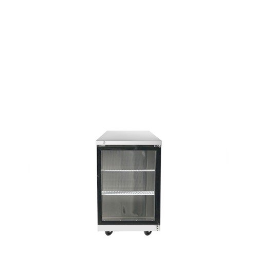 Atosa MBB23GGR 23(w) inch Back Bar Cooler, (1)Glass Swing Door(s), (2)Shelve(s), 8.2Cu.ft, 1/7hp, 115v/60/1-ph, ETL Listed 