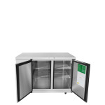 Atosa MBB59GR 57-4/5(w) inch (2)Door(s) Back Bar Cooler, Stainless Steel, (4)Shelve(s), 17.3Cu.ft, 1/6hp, 115v/60/1, ETL Listed