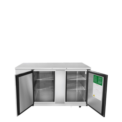 Atosa MBB69GR 68(w) inch Back Bar Cooler, (2)Solid Swing Door(s), Stainless Steel, (4)Shelve(s), 21.5Cu.ft, 1/6hp, 115v/60/1-ph, ETL Listed 