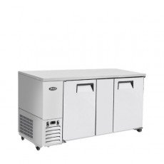 Atosa MBB69GR 68(w) inch Back Bar Cooler, (2)Solid Swing Door(s), Stainless Steel, (4)Shelve(s), 21.5Cu.ft, 1/6hp, 115v/60/1-ph, ETL Listed 