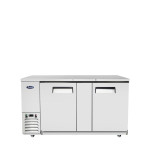 Atosa MBB69GR 68(w) inch Back Bar Cooler, (2)Solid Swing Door(s), Stainless Steel, (4)Shelve(s), 21.5Cu.ft, 1/6hp, 115v/60/1-ph, ETL Listed 