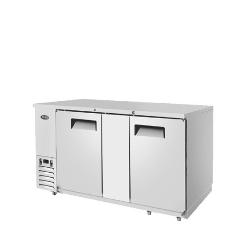 Atosa MBB69GR 68(w) inch Back Bar Cooler, (2)Solid Swing Door(s), Stainless Steel, (4)Shelve(s), 21.5Cu.ft, 1/6hp, 115v/60/1-ph, ETL Listed 