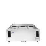 Atosa MBC80GR 80-1/2(w) inch inch Horizontal Bottle Cooler, (3)Sliding Top Door(s), (5)Wire Divider(s), 21.2Cu.ft, 1/5hp, 115v/60/1-ph, ETL Listed