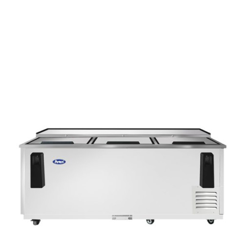 Atosa MBC80GR 80-1/2(w) inch inch Horizontal Bottle Cooler, (3)Sliding Top Door(s), (5)Wire Divider(s), 21.2Cu.ft, 1/5hp, 115v/60/1-ph, ETL Listed