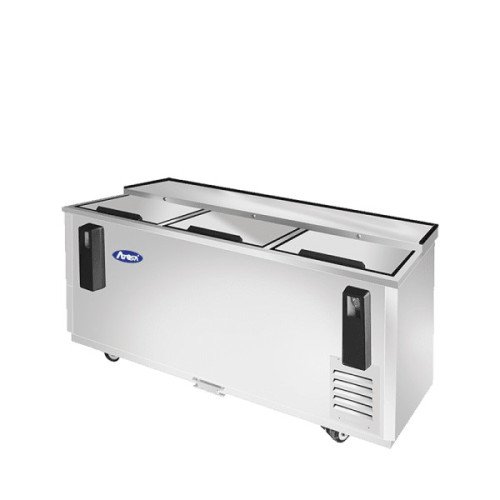 Atosa MBC80GR 80-1/2(w) inch inch Horizontal Bottle Cooler, (3)Sliding Top Door(s), (5)Wire Divider(s), 21.2Cu.ft, 1/5hp, 115v/60/1-ph, ETL Listed