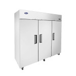 Atosa MBF8003GR 77-3/4(w) inch Top Mount Reach-In Upright Freezer, (3)Solid Swing Door(s), 64.9Cu.ft, (9)Shelve(s), 1hp, 208-230v/115v/60/1-ph, Casters, ETL Listed, Energy Star