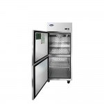 Atosa MBF8007GRL 28-3/4(w) inch Top Mount Reach-In Upright Freezer, (2)Divided Solid Swing Door(s), Left Hinged, 21.4Cu.Ft, (3)Shelve(s), 1/2hp, 115v/60/1-ph, Casters, ETL Listed, Energy Star