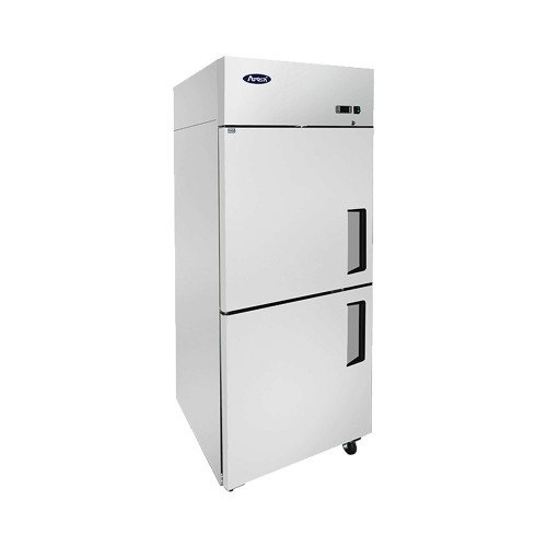 Atosa MBF8007GRL 28-3/4(w) inch Top Mount Reach-In Upright Freezer, (2)Divided Solid Swing Door(s), Left Hinged, 21.4Cu.Ft, (3)Shelve(s), 1/2hp, 115v/60/1-ph, Casters, ETL Listed, Energy Star