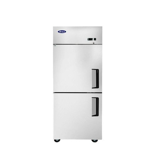 Atosa MBF8007GRL 28-3/4(w) inch Top Mount Reach-In Upright Freezer, (2)Divided Solid Swing Door(s), Left Hinged, 21.4Cu.Ft, (3)Shelve(s), 1/2hp, 115v/60/1-ph, Casters, ETL Listed, Energy Star