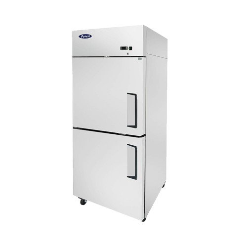 Atosa MBF8007GRL 28-3/4(w) inch Top Mount Reach-In Upright Freezer, (2)Divided Solid Swing Door(s), Left Hinged, 21.4Cu.Ft, (3)Shelve(s), 1/2hp, 115v/60/1-ph, Casters, ETL Listed, Energy Star