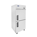 Atosa MBF8010GR 28-3/4(w) inch Top Mount Reach-In Upright Refrigerator, (2)Divided Solid Swing Door(s), Right Hinged, 21.4Cu.ft, (3)Shelve(s), 1/7hp, 115v/60/1-ph, Casters, ETL Listed, Energy Star
