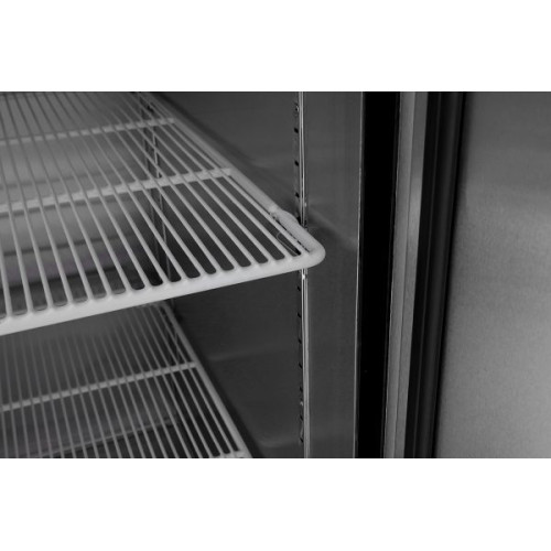 Atosa MBF8010GR 28-3/4(w) inch Top Mount Reach-In Upright Refrigerator, (2)Divided Solid Swing Door(s), Right Hinged, 21.4Cu.ft, (3)Shelve(s), 1/7hp, 115v/60/1-ph, Casters, ETL Listed, Energy Star