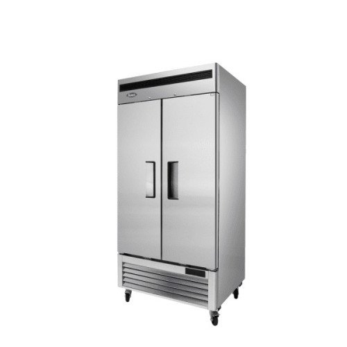 Atosa MBF8502GR 39-1/2(w) inch Bottom Mount Reach-In Upright Freezer, (2)Solid Swing Door(s), 28.5Cu.Ft, (6)Shelve(s), 3/4hp, 115v/60/1-ph, Casters, ETL Listed, Energy Star