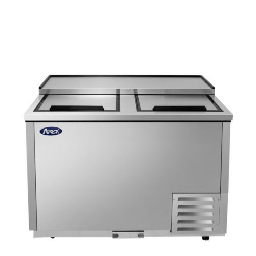 Atosa MBGF48GR 49-1/2(w) inch Glass Froster, (2)Sliding Solid Door(s), (9)Shelve(s), 13.1Cu.ft, 1/2hp, 115v/60/1-ph, ETL Listed