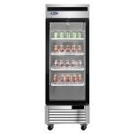 Atosa MCF8701GRL 27(w) inch Bottom Mount Reach-In Upright Freezer, (1)Glass Swing Door(s), Left Hinged, 19.1Cu.Ft, (4)Shelve(s), 1/2hp, 115v/60/1-ph, Casters, ETL Listed, Energy Star