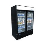 Atosa MCF8723GR 54-2/5(w) inch Bottom Mount Merchandiser Cooler, (2)Glass Swing Door(s), Black Exterior Color, 43.8Cu.ft, (8)Shelve(s), 1/5hp, 115v/60/1-ph, ETL Listed, Energy Star