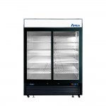 Atosa MCF8727GR 54-2/5(w) inch Bottom Mount Merchandiser Refrigerator, (2)Sliding Glass Door(s), Black Exterior Color, 44.9Cu.ft, (8)Shelve(s), 1/4hp, 115v/60/1-ph, ETL Listed