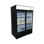 Atosa MCF8727GR 54-2/5(w) inch Bottom Mount Merchandiser Refrigerator, (2)Sliding Glass Door(s), Black Exterior Color, 44.9Cu.ft, (8)Shelve(s), 1/4hp, 115v/60/1-ph, ETL Listed