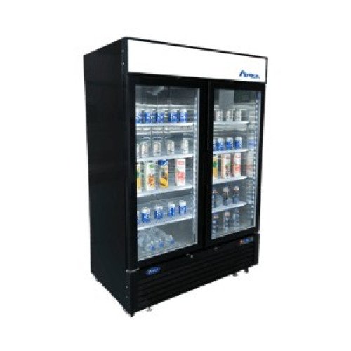Atosa MCF8733GR 28.5 Cu. Ft. Bottom Mount Merchandiser Cooler with 2 Glass Doors