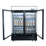 Atosa MCF8733GR 28.5 Cu. Ft. Bottom Mount Merchandiser Cooler with 2 Glass Doors