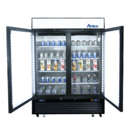 Atosa MCF8733GR 28.5 Cu. Ft. Bottom Mount Merchandiser Cooler with 2 Glass Doors