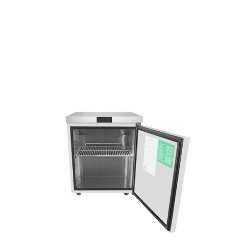 Atosa MGF8405GR 27-1/2 wide (1)Door(s) Undercounter Freezer, 7.2Cu.ft, (1)Shelve(s), 1/5hp, 115v/60/1, Casters, ETL Listed
